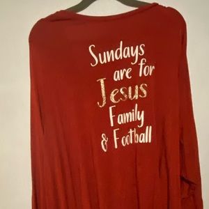 26/28 Cato sundays are for Jesus family and football shirt